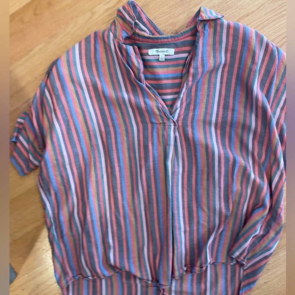 Madewell striped short-sleeved shirt